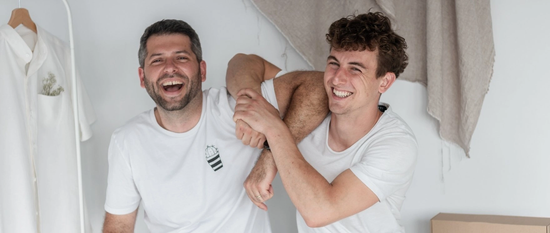 Lubomír Jiřišta a Luboš Ducháček v ateliéru CleanWear